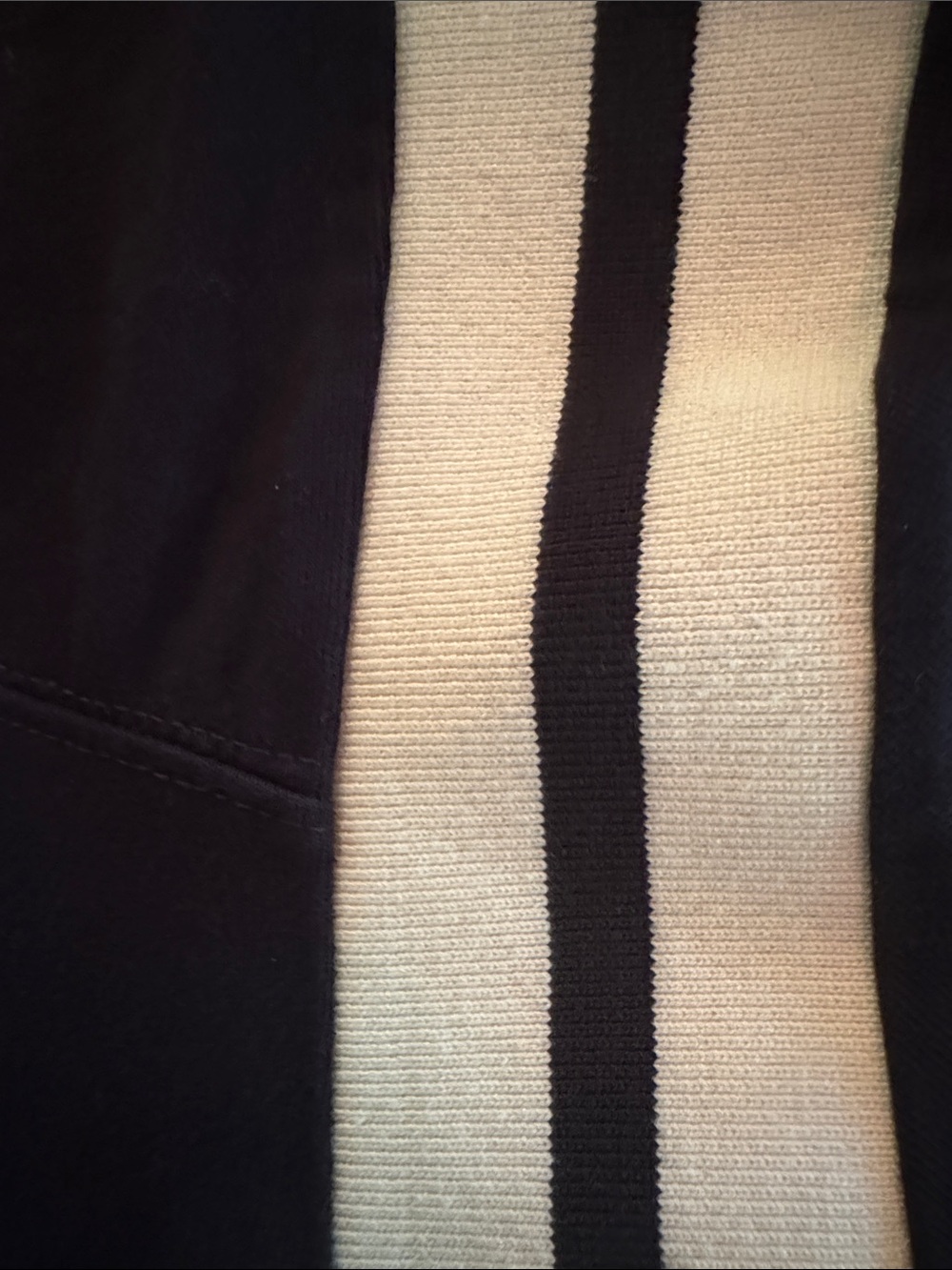 ASOS Black Short-Sleeve Crewneck Tee with White Sleeve Stripes - Picture 2 of 5